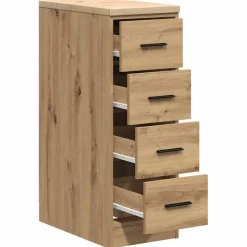 vidaXL Garagekast 30x51x85 cm massief grenenhout artisan eikenkleurig