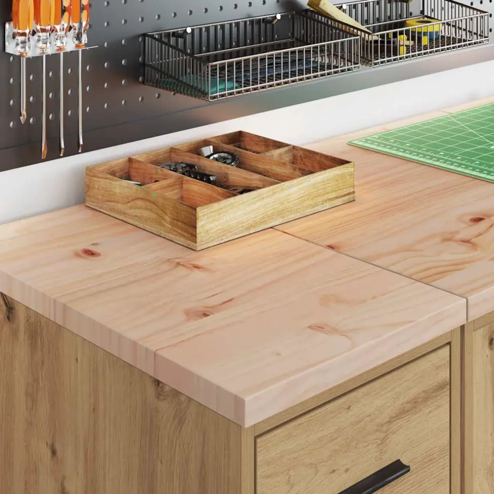 vidaXL Garagekast 60x51x85 cm massief grenenhout zwart