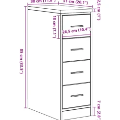 vidaXL Garagekast 60x51x85 cm massief grenenhout zwart