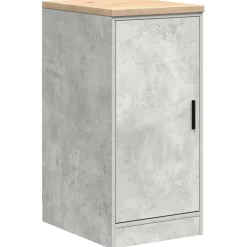 vidaXL Garagekast 40x51x85 cm massief grenenhout betongrijs
