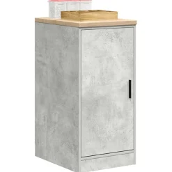 vidaXL Garagekast 40x51x85 cm massief grenenhout betongrijs