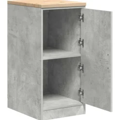 vidaXL Garagekast 40x51x85 cm massief grenenhout betongrijs