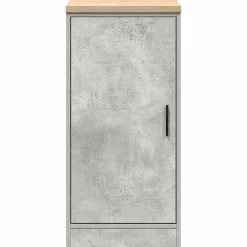vidaXL Garagekast 40x51x85 cm massief grenenhout betongrijs