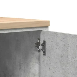 vidaXL Garagekast 40x51x85 cm massief grenenhout betongrijs