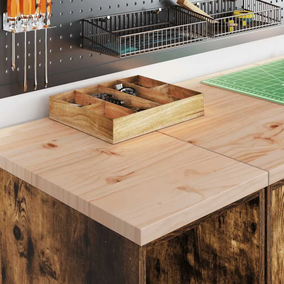 vidaXL Garagekast 30x51x85 cm massief grenenhout gerookt eiken