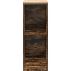 vidaXL Garagekast 30x51x85 cm massief grenenhout gerookt eiken