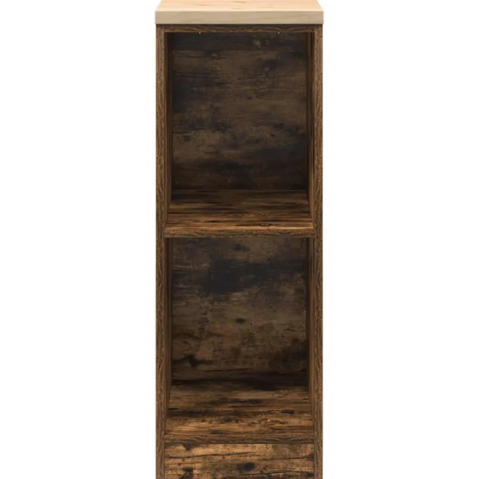 vidaXL Garagekast 30x51x85 cm massief grenenhout gerookt eiken