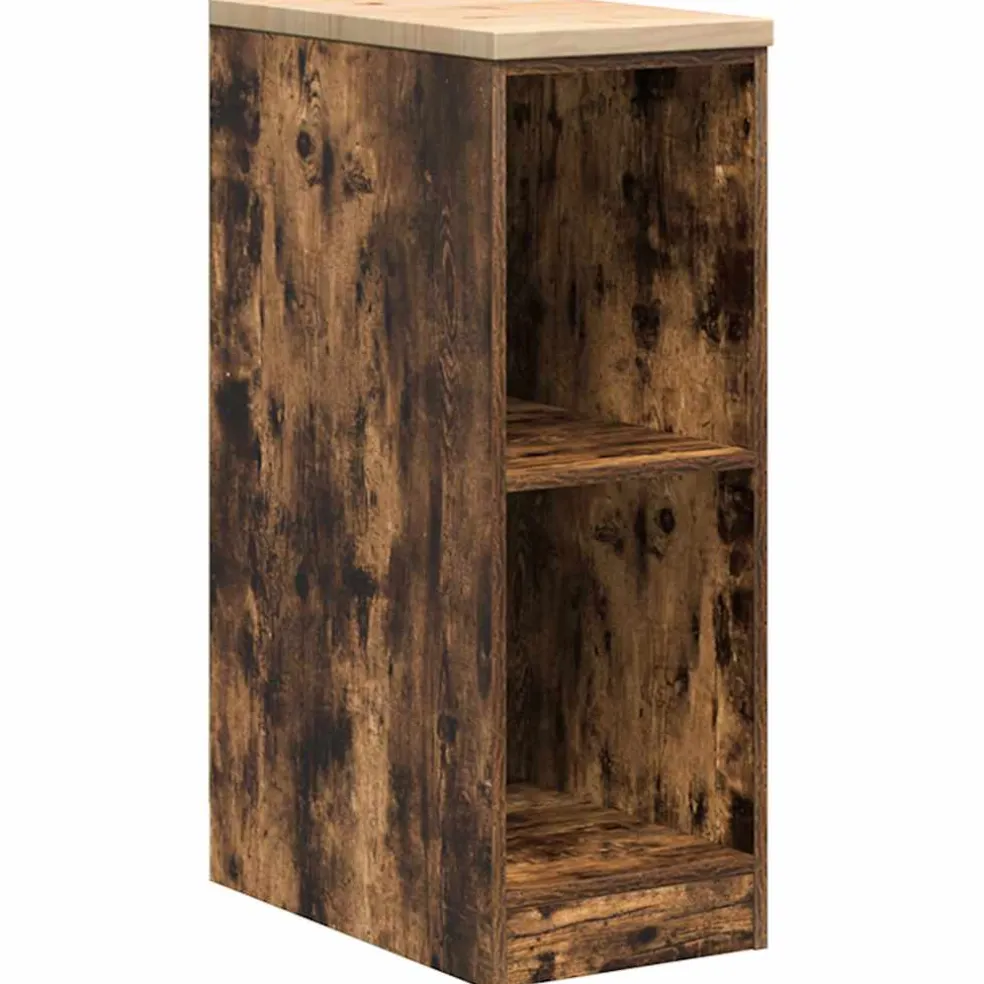 vidaXL Garagekast 30x51x85 cm massief grenenhout gerookt eiken