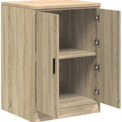vidaXL Garagekast 30x51x85 cm massief grenenhout betongrijs