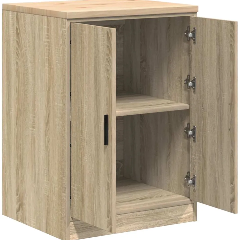 vidaXL Garagekast 30x51x85 cm massief grenenhout betongrijs