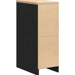 vidaXL Garagekast 30x51x85 cm massief grenenhout zwart