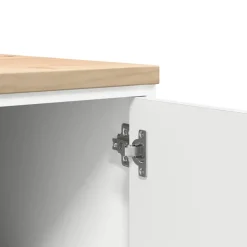 vidaXL Garagekast 30x51x85 cm massief grenenhout wit