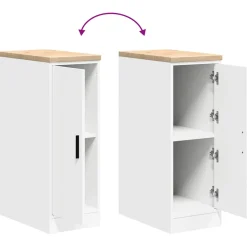vidaXL Garagekast 30x51x85 cm massief grenenhout wit
