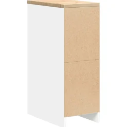 vidaXL Garagekast 30x51x85 cm massief grenenhout wit