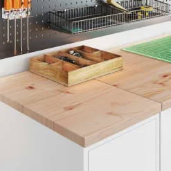 vidaXL Garagekast 30x51x85 cm massief grenenhout wit