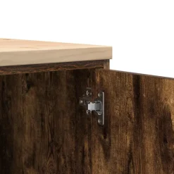 vidaXL Garagekast 30x51x85 cm massief grenenhout gerookt eiken