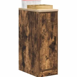 vidaXL Garagekast 30x51x85 cm massief grenenhout gerookt eiken