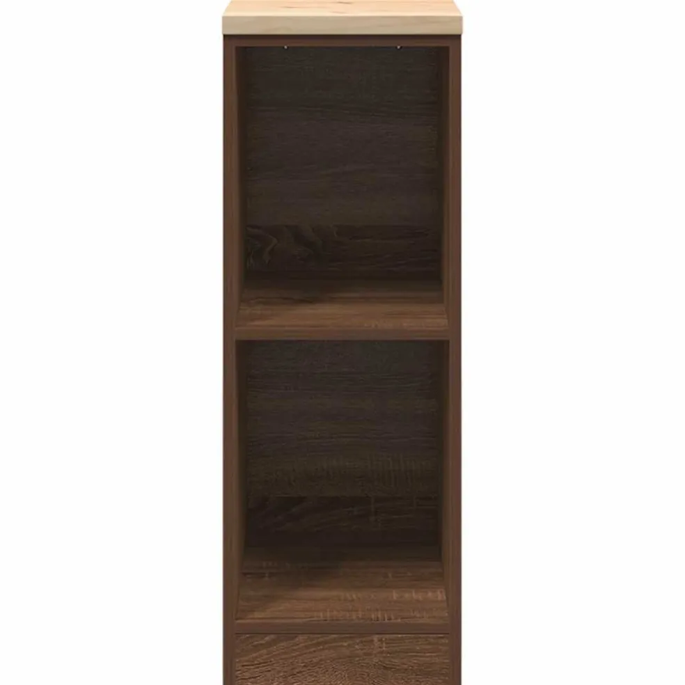 vidaXL Garagekast 30x51x85 cm massief grenenhout bruin eikenkleurig