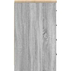 vidaXL Garagekast 30x51x85 cm massief grenenhout grijs sonoma