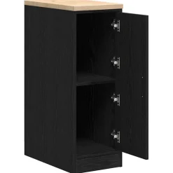 vidaXL Garagekast 30x51x85 cm massief grenenhout zwart