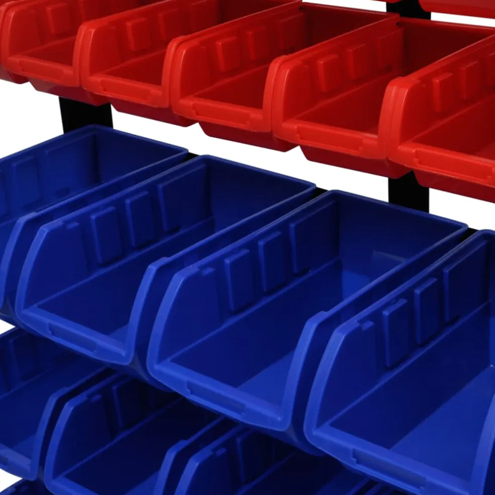 vidaXL Garage opbergrek (Blauw en Rood)