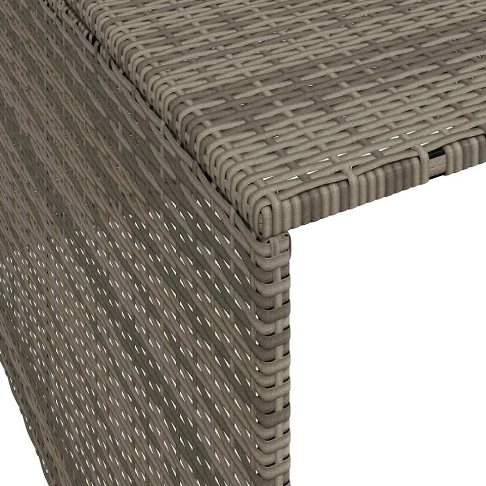 vidaXL Garage voor robotmaaier 86x90x52/57 cm poly rattan grijs