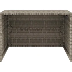 vidaXL Garage voor robotmaaier 86x90x52/57 cm poly rattan grijs