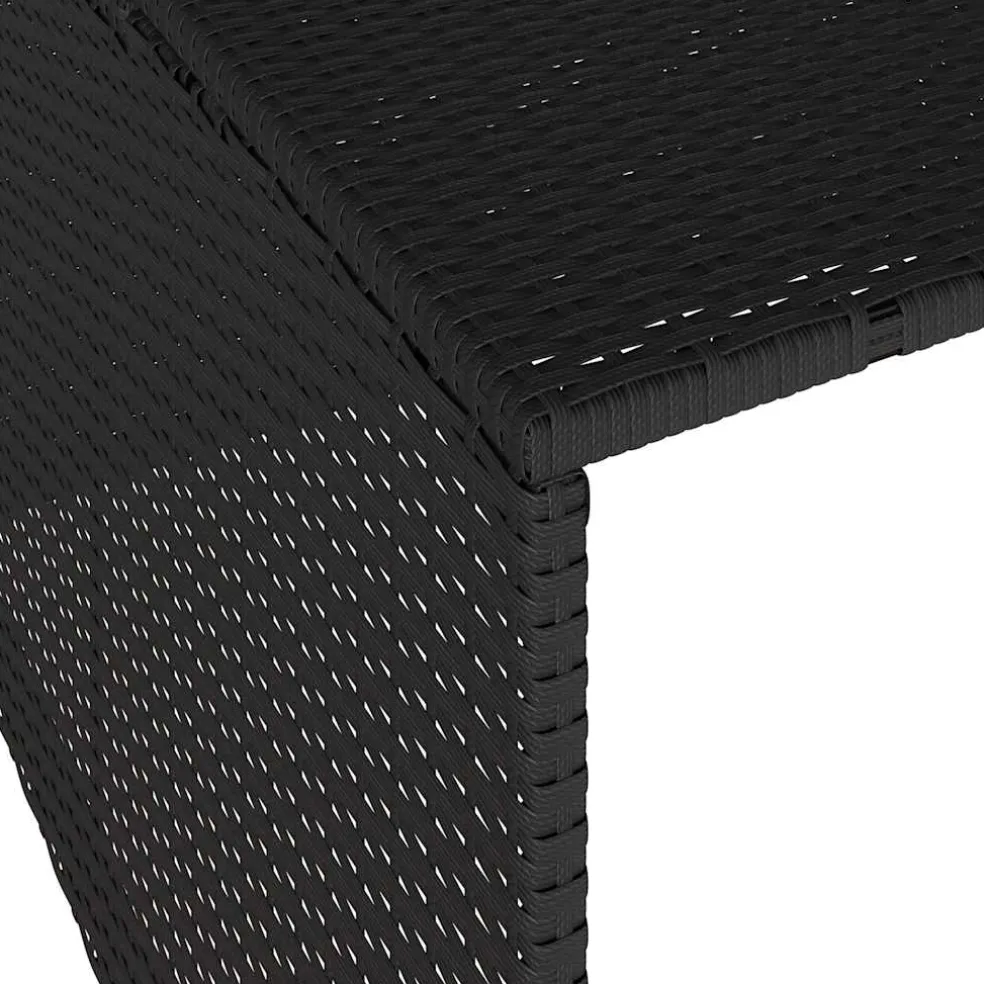 vidaXL Garage voor robotmaaier 86x90x52/57 cm poly rattan zwart