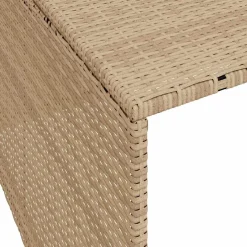 vidaXL Garage voor robotmaaier 86x90x52/57 cm poly rattan beige