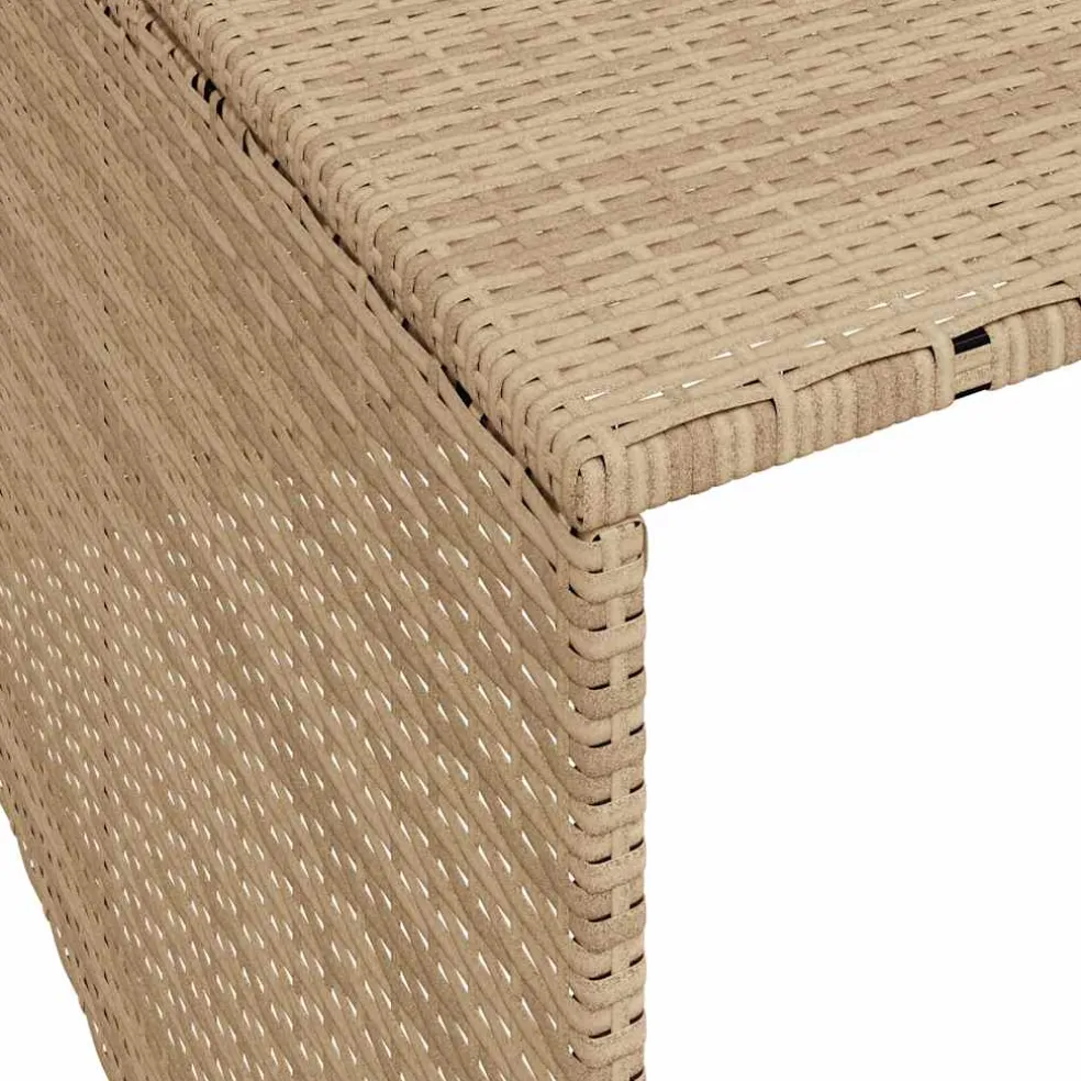 vidaXL Garage voor robotmaaier 86x90x52/57 cm poly rattan beige