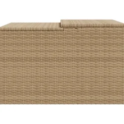 vidaXL Garage voor robotmaaier 86x90x52/57 cm poly rattan beige