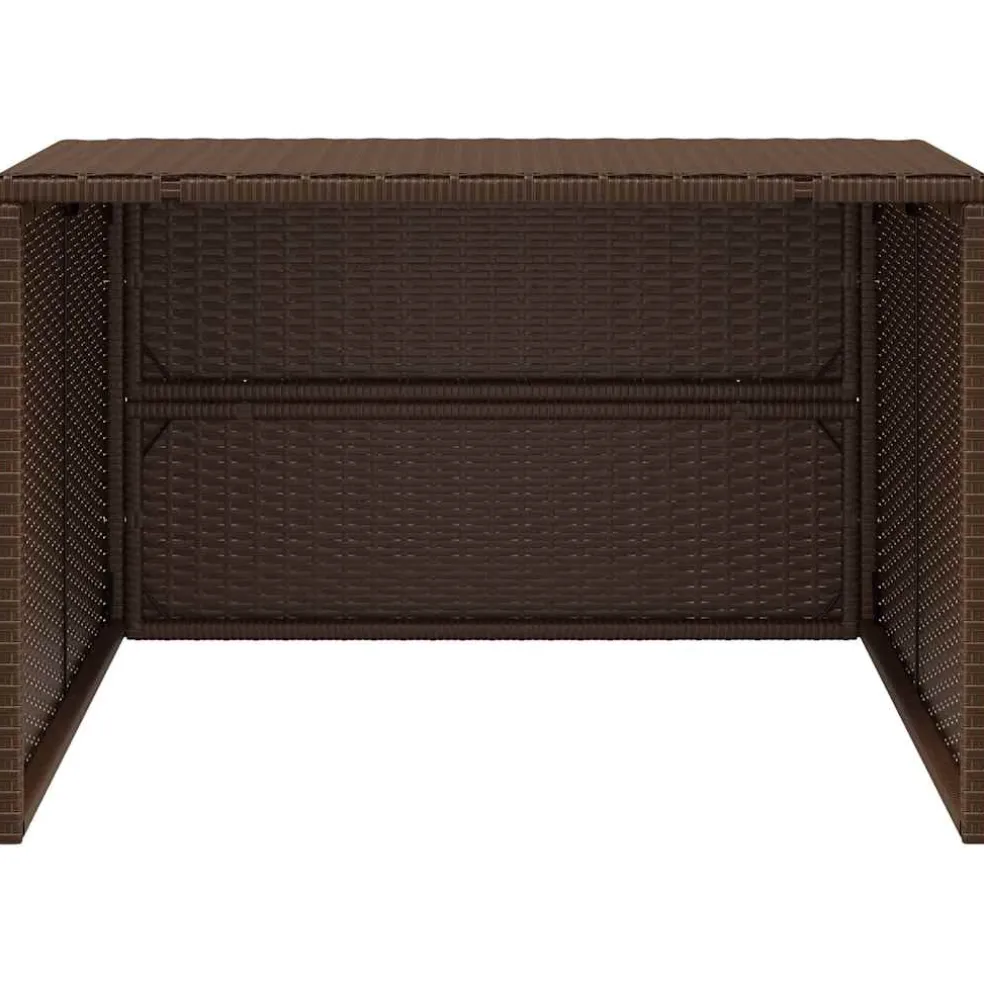 vidaXL Garage voor robotmaaier 86x90x52/57 cm poly rattan bruin