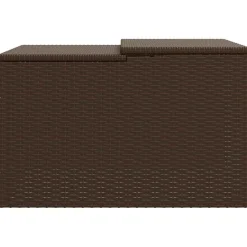 vidaXL Garage voor robotmaaier 86x90x52/57 cm poly rattan bruin