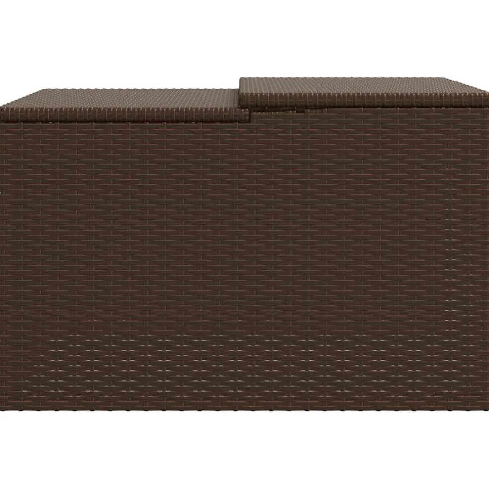 vidaXL Garage voor robotmaaier 86x90x52/57 cm poly rattan bruin