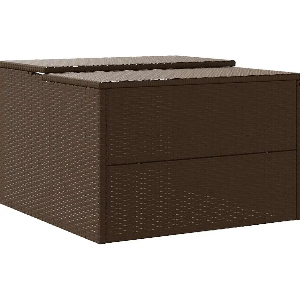 vidaXL Garage voor robotmaaier 86x90x52/57 cm poly rattan bruin