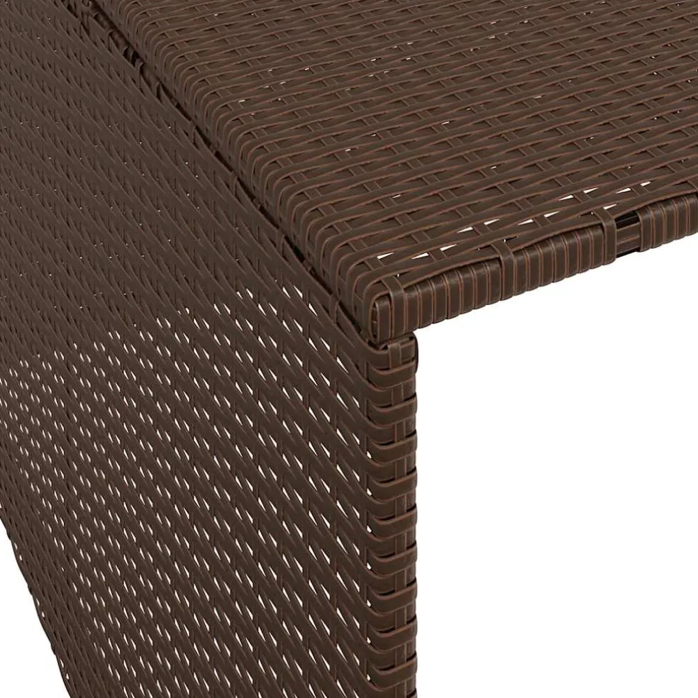 vidaXL Garage voor robotmaaier 86x90x52/57 cm poly rattan bruin