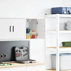 vidaXL Garagewandkast bewerkt hout wit