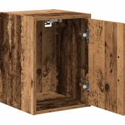 vidaXL Garage wandkasten 2 st bewerkt hout oud hout