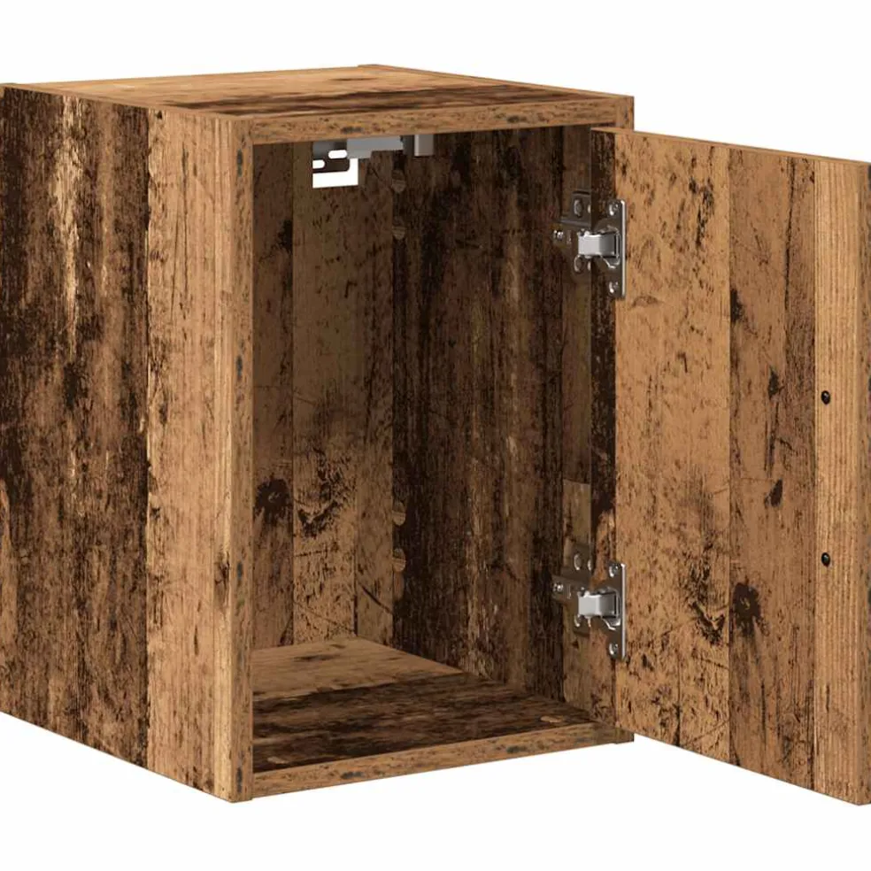 vidaXL Garage wandkasten 2 st bewerkt hout oud hout