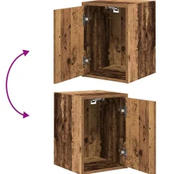vidaXL Garage wandkasten 2 st bewerkt hout oud hout