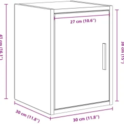 vidaXL Garage wandkasten 2 st bewerkt hout oud hout