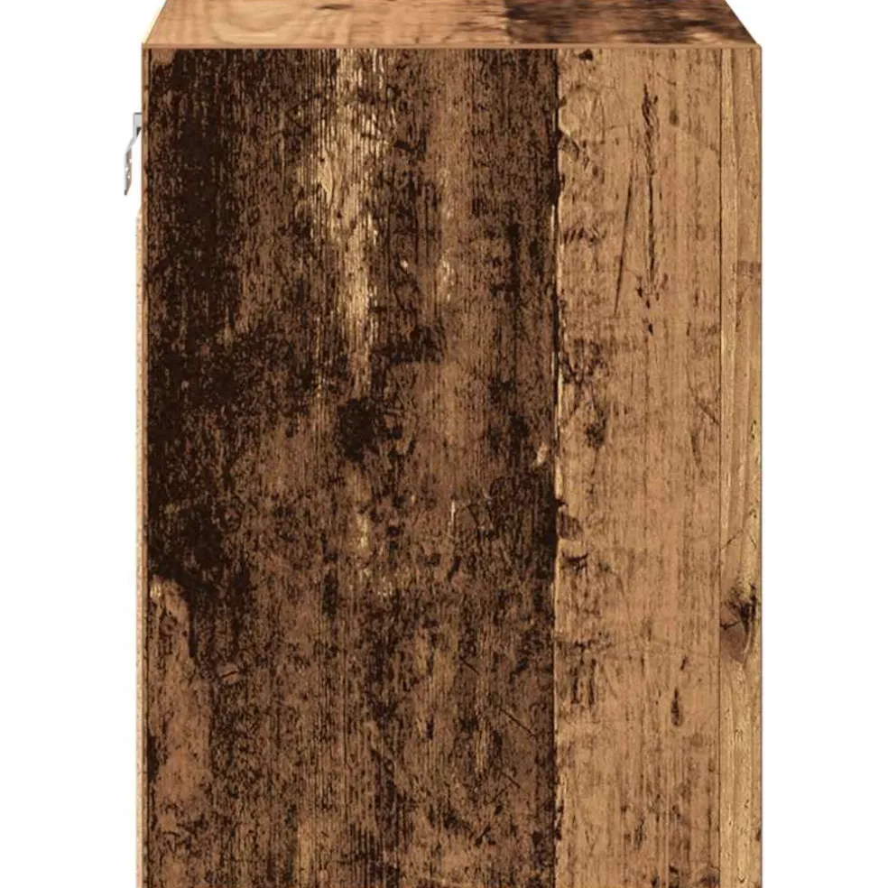 vidaXL Garage wandkasten 2 st bewerkt hout oud hout