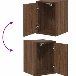 vidaXL Garagewandkasten 2 st spaanplaat bruin eiken