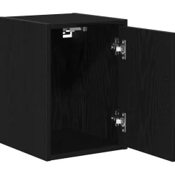 vidaXL Garagewandkasten 2 st spaanplaat zwart