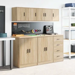 vidaXL Garagewandkast sonoma bewerkt hout eikenkleurig