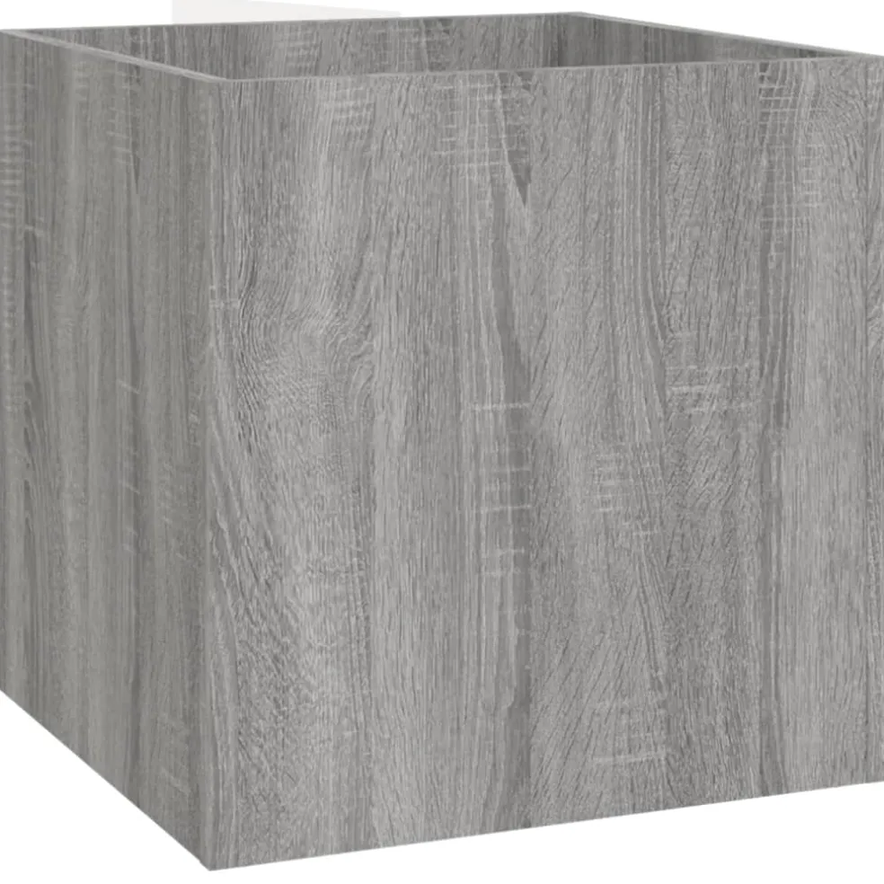 vidaXL Garderobe set bewerkt hout grijs sonoma eikenkleurig