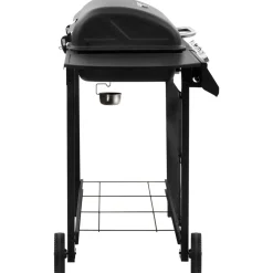 vidaXL Gasbarbecue-grill met 4 branders zwart