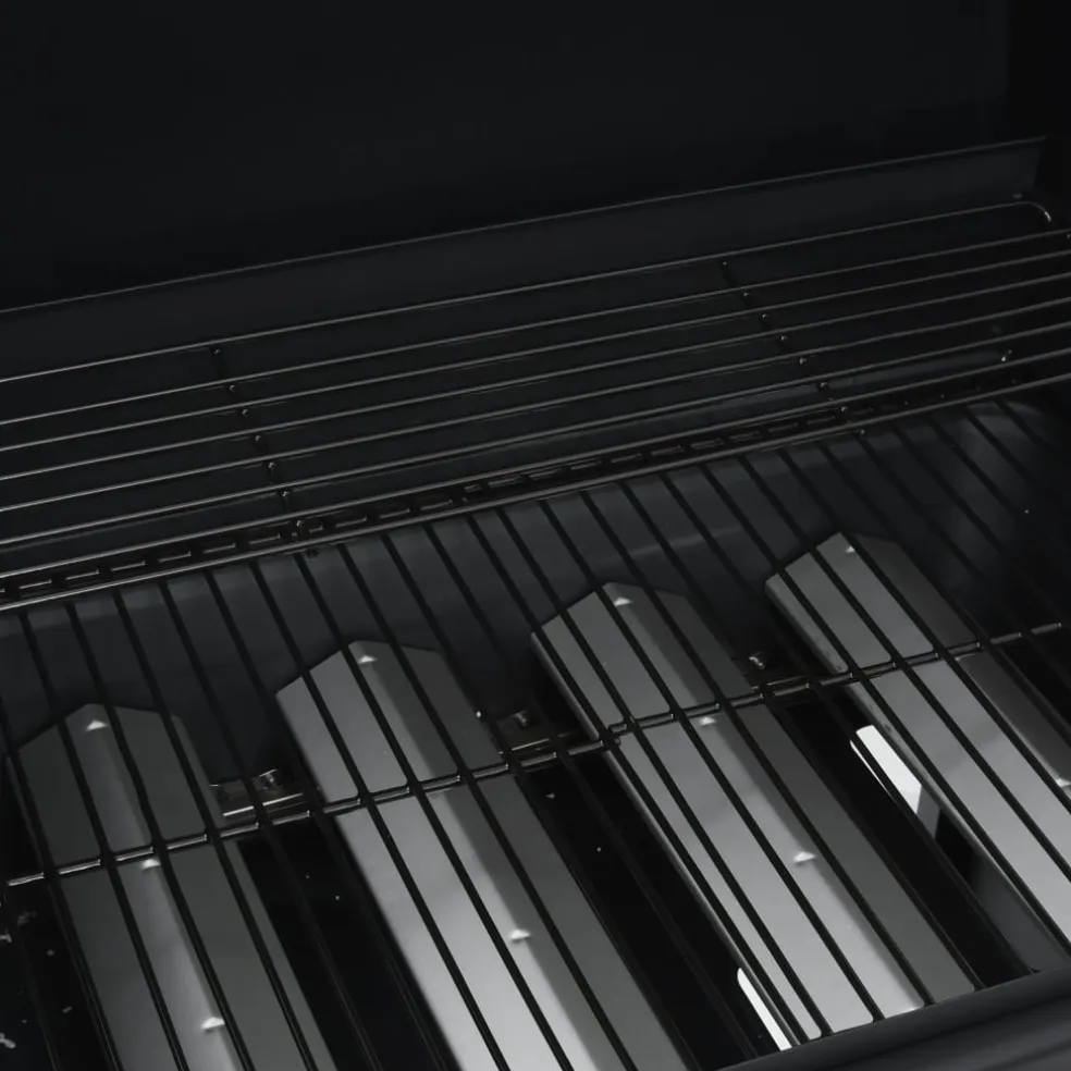 vidaXL Gasbarbecue 4+1 kookzone staal zwart