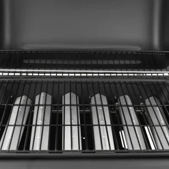 vidaXL Gasbarbecue met 6 branders zwart