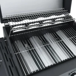 vidaXL Gasbarbecue met 5 branders gepoedercoat staal zwart
